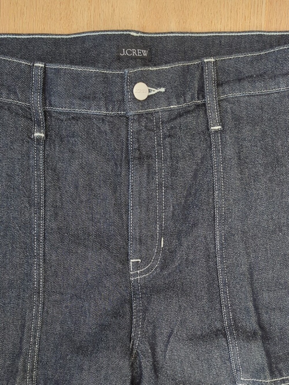 NWT J.Crew Petite Camp-Pocket Wide-Leg Jeans Dark Wash SIZE 32 PETITE - Picture 11 of 12